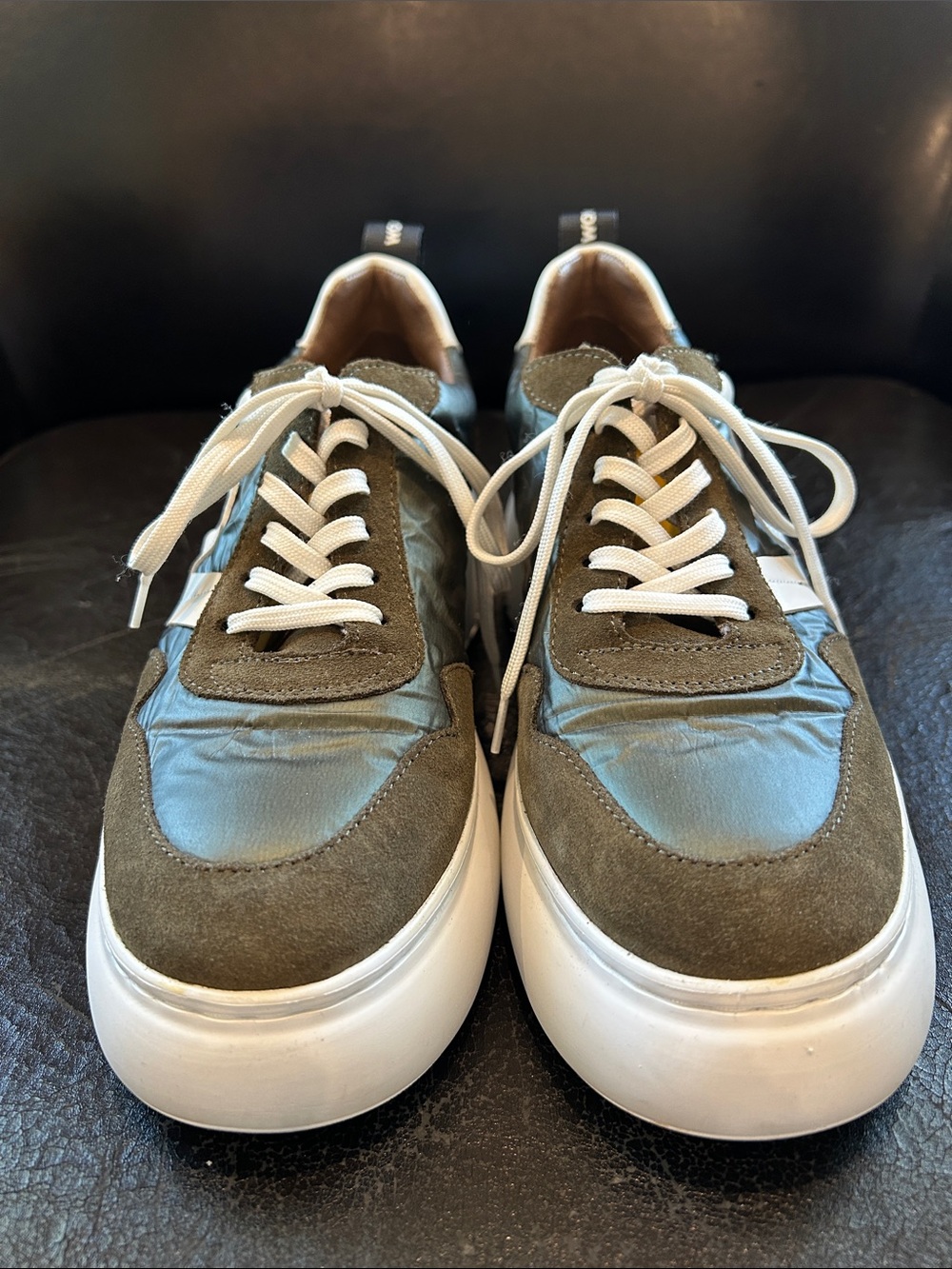Women’s Wonders Casual Lace-Up Sneakers in Olive & White. Never worn. - Picture 5 of 8